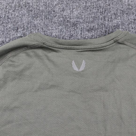 ASRV Shirt Mens Medium Green Technical Sportswear Athletic Workout Activewear - Picture 4 of 9